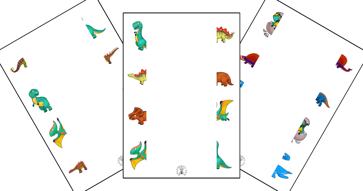 Karty pracy: Połącz połówki: Dzień Dinozaura