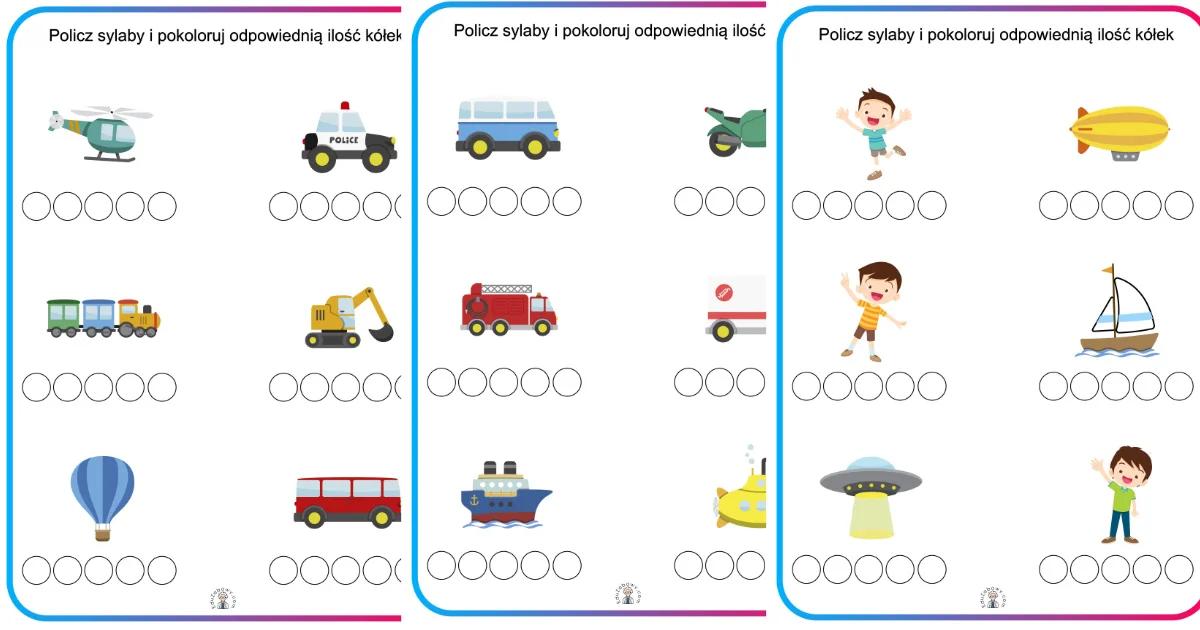 Karty pracy: Policz sylaby: Dzień Chłopaka