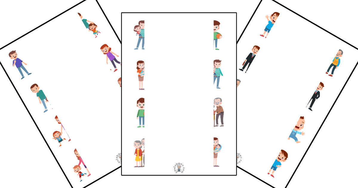 Karty pracy: Połącz połówki: Rodzina