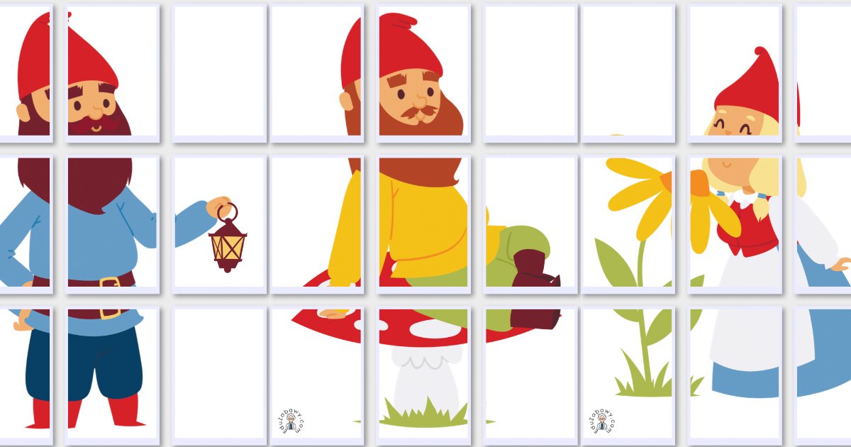 Dekoracje 3XL do druku: Krasnale