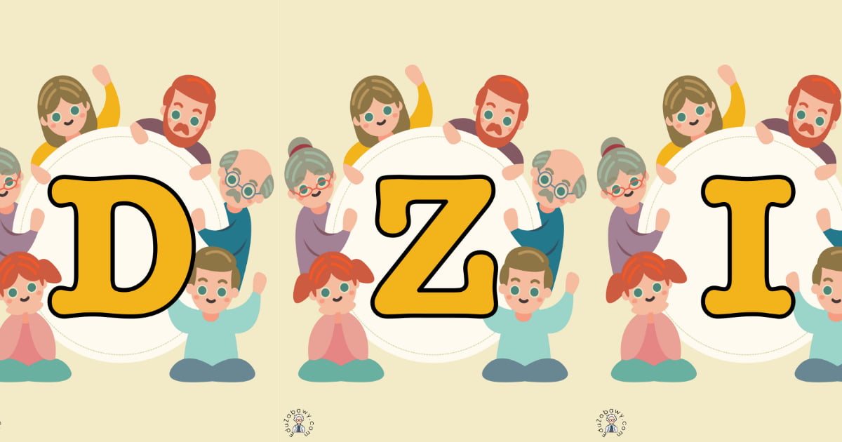 Napis do druku: Dzień Rodziny z dużą rodziną