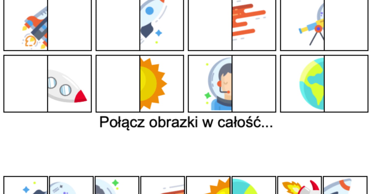Gra online: Połącz obrazki: Kosmos
