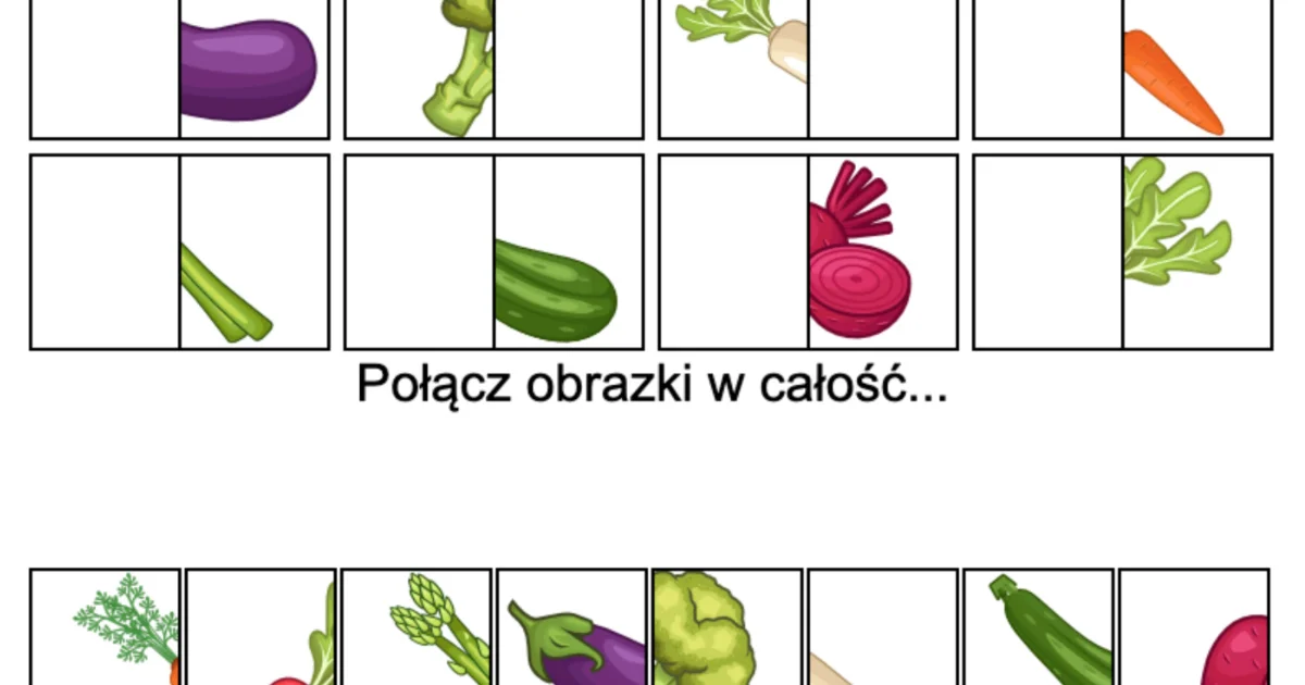 Gra online: Połącz obrazki: Warzywa