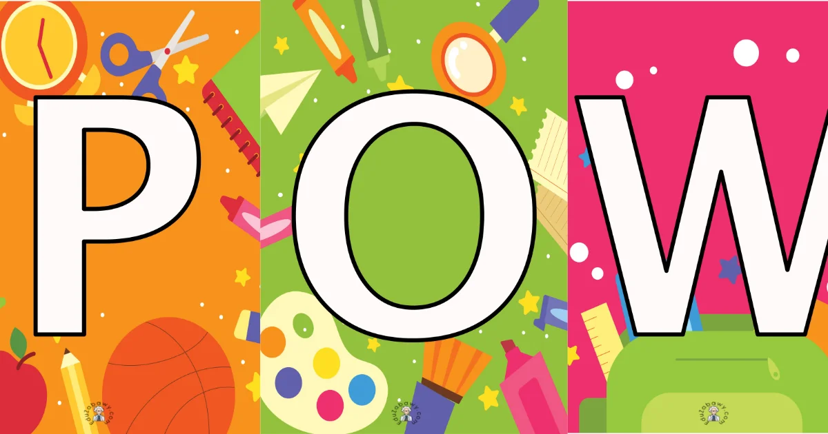 Napis do druku: „Powitanie szkoły”