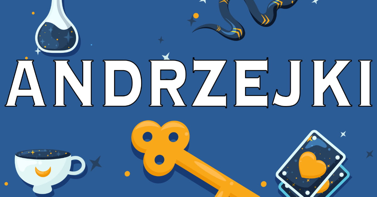 Plakat do druku: na Andrzejki A4 i XXL 2