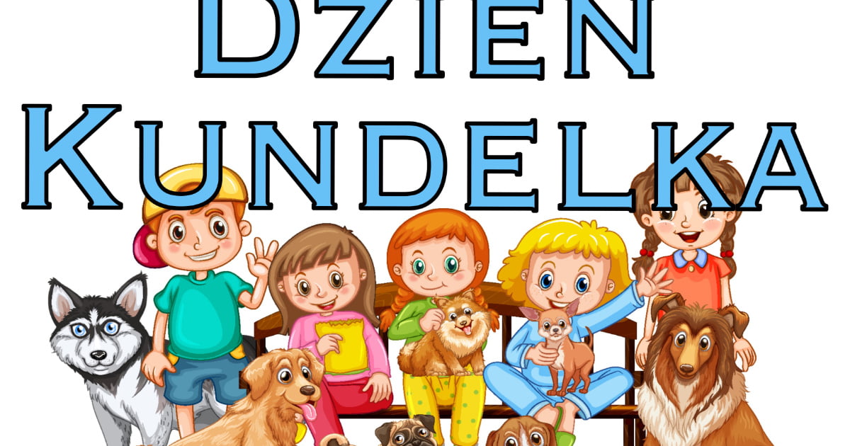 Plakat do druku: na Dzień Kundelka A4 i XXL: Z dziećmi