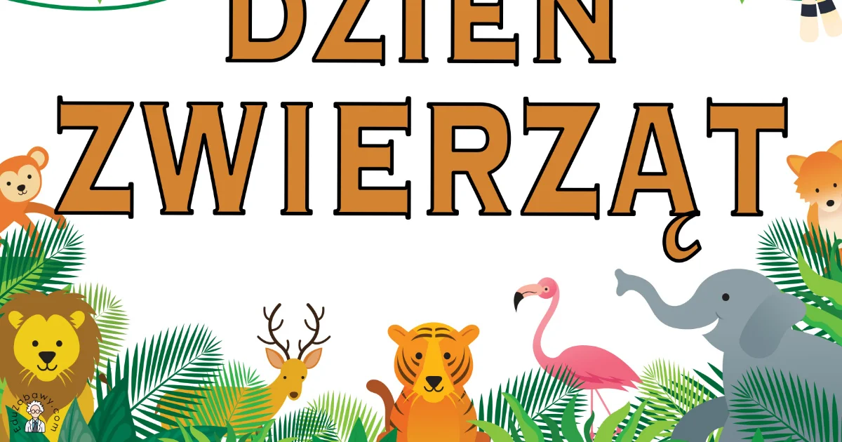 Plakat do druku: na Dzień Zwierząt A4 i XXL: Z tygrysem