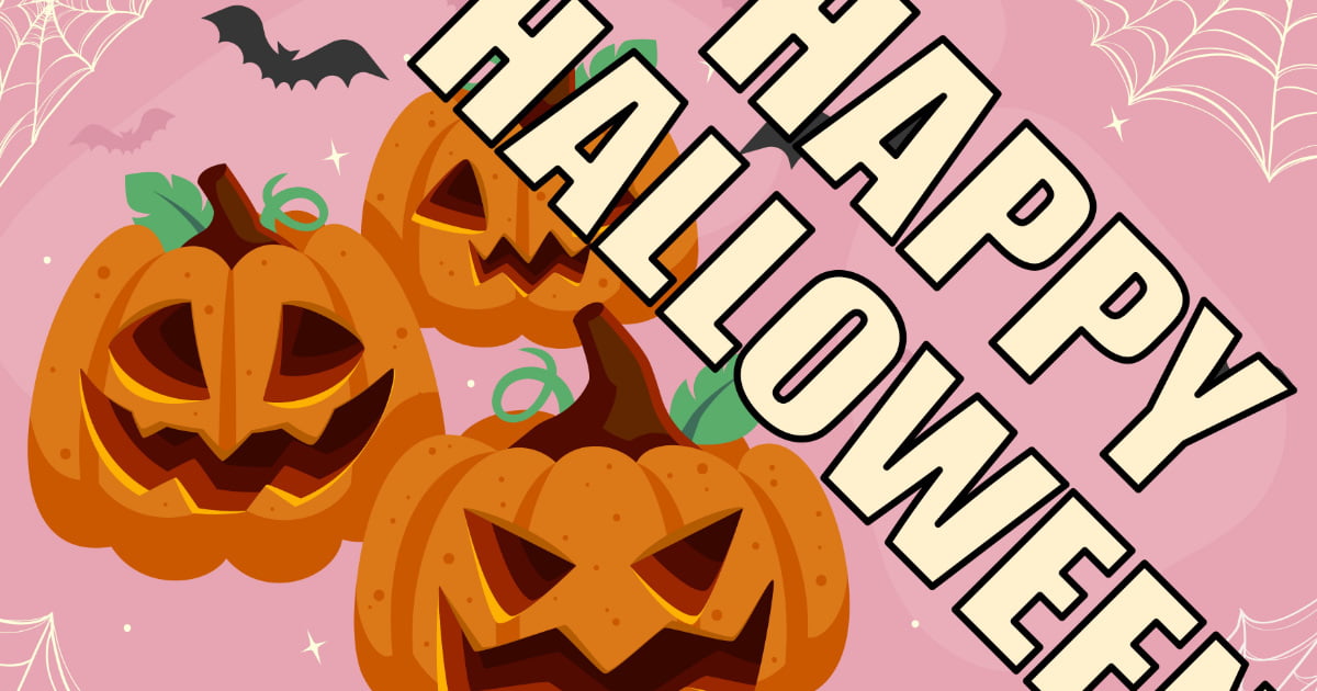 Plakat do druku: na Halloween A4 i XXL: Z dyniami