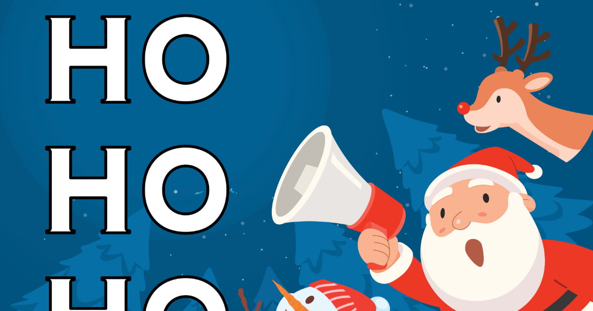 Plakat do druku: z Mikołajem A4 i XXL 2