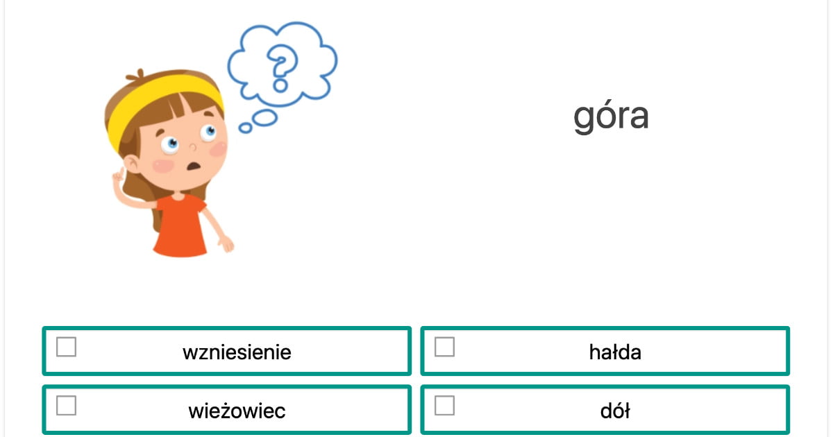 Quiz: Antonimy – wskaż poprawną odpowiedź
