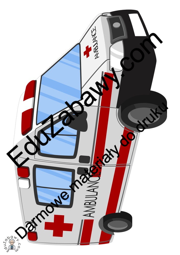 Dekoracje do druku: Karetka pogotowia / ambulans