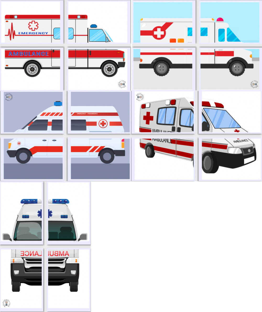 Dekoracje XXL do druku: Karetka pogotowia / ambulans