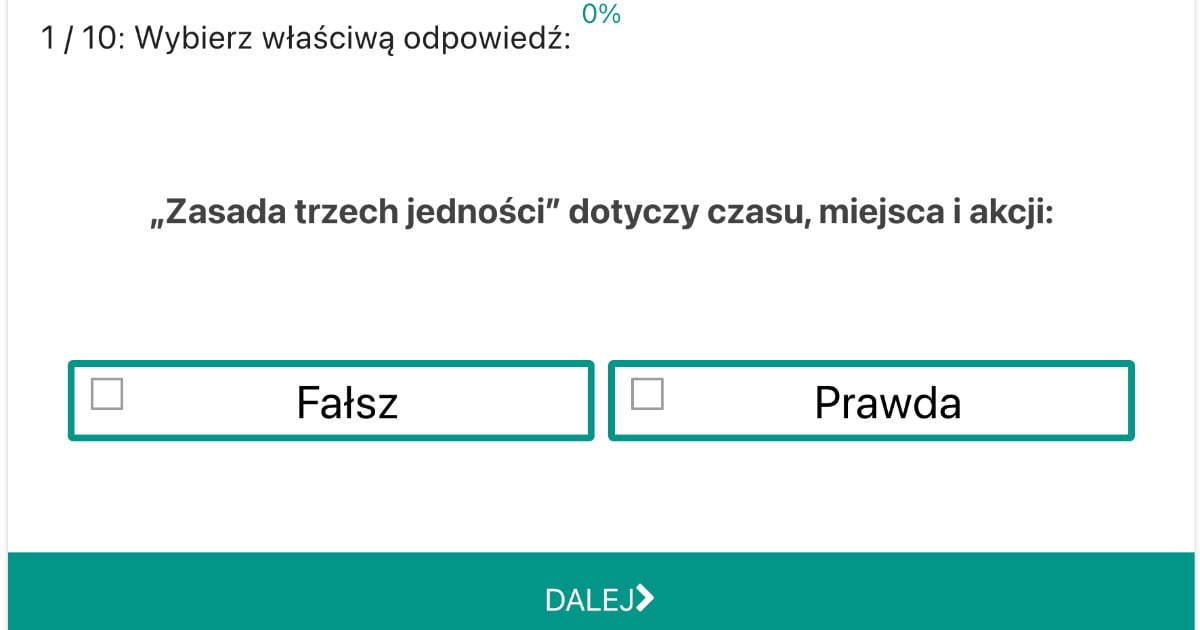 Quiz: Dramat – komedia i tragedia