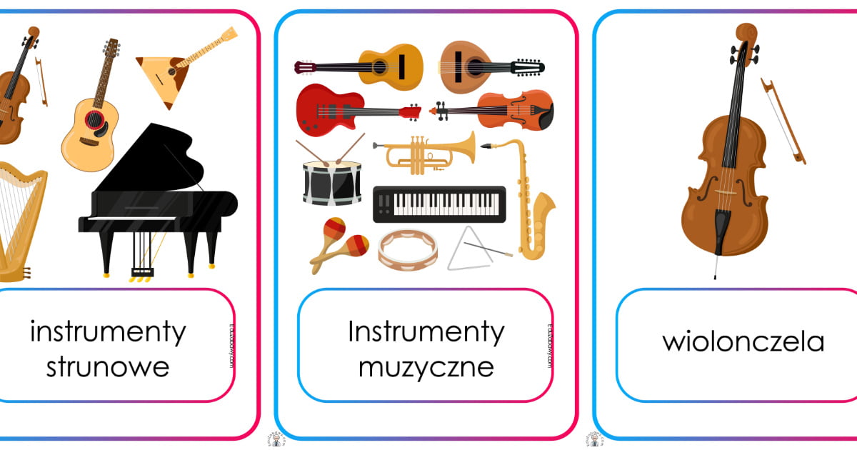 Plansze dydaktyczne: Instrumenty muzyczne