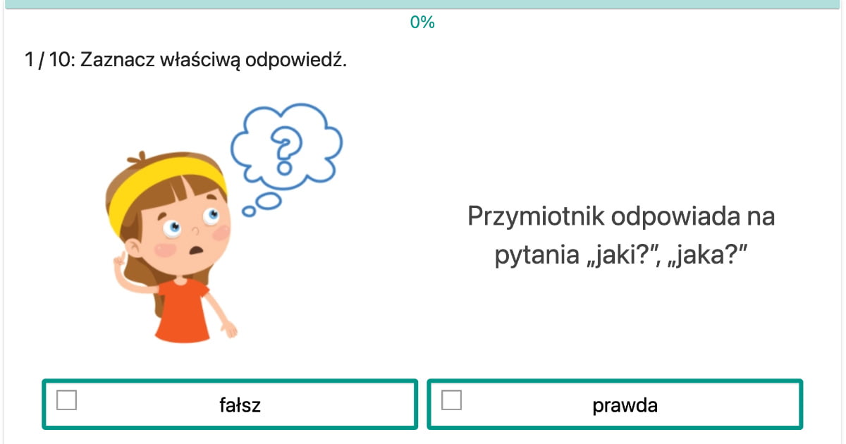 Quiz: Części mowy