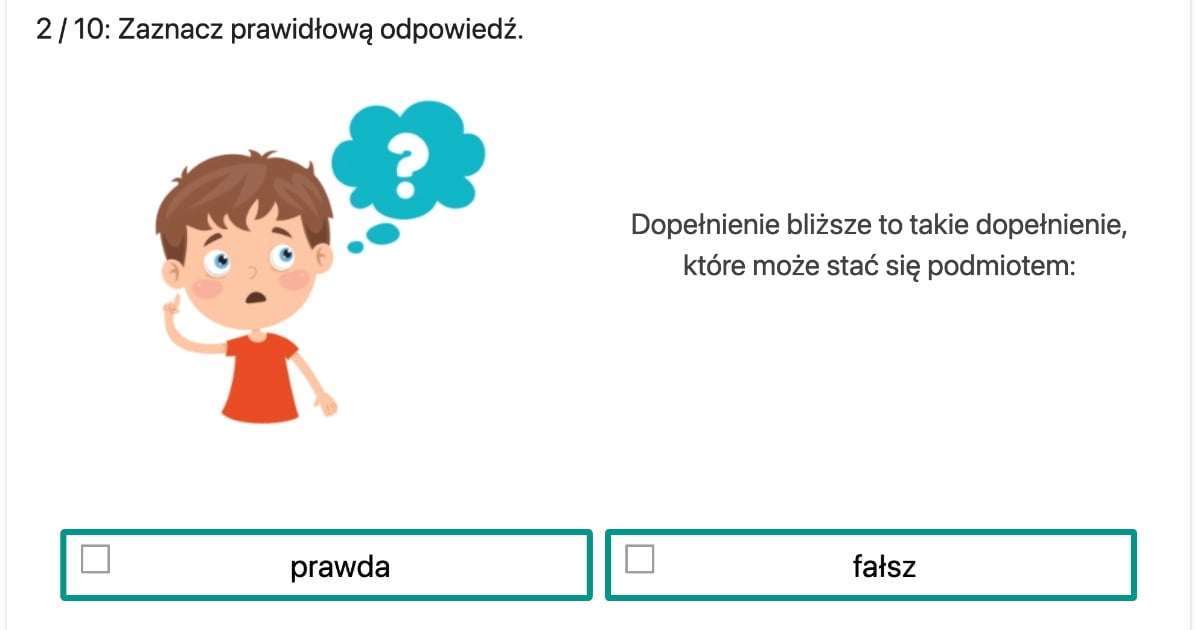 Quiz: Dopełnienie
