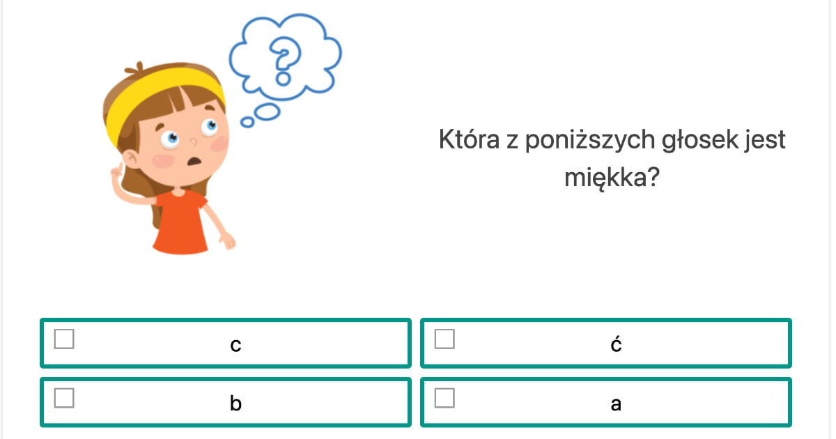 Quiz: Głoski twarde i miękkie