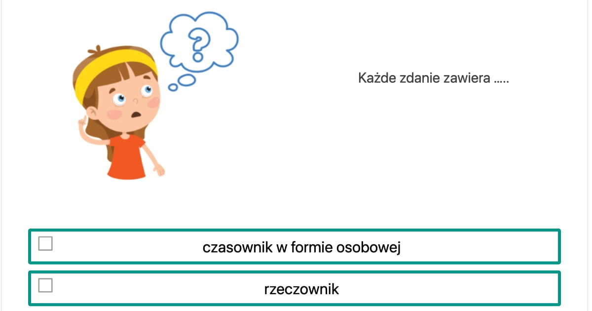 Quiz: Zdanie i równoważnik zdania