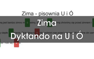 Dyktando: Zima – pisownia U i Ó (krótkie dyktando)
