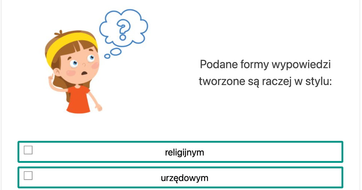 Quiz: Formy wypowiedzi – Podanie, CV, list motywacyjny