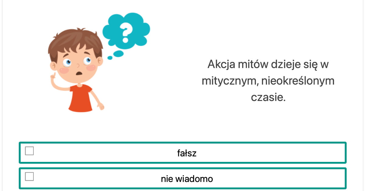Quiz: Gatunki literackie: Mit
