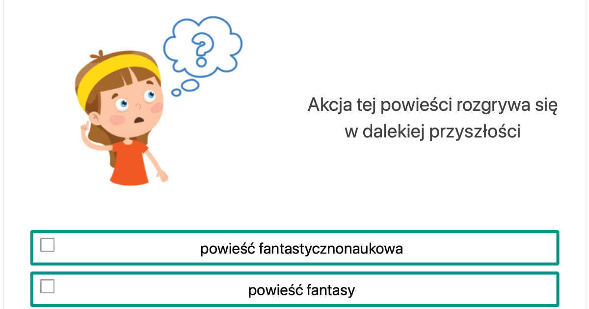 Quiz: Gatunki literackie: Rodzaje powieści