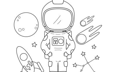 Kolorowanki online: Zawody: Astronauta