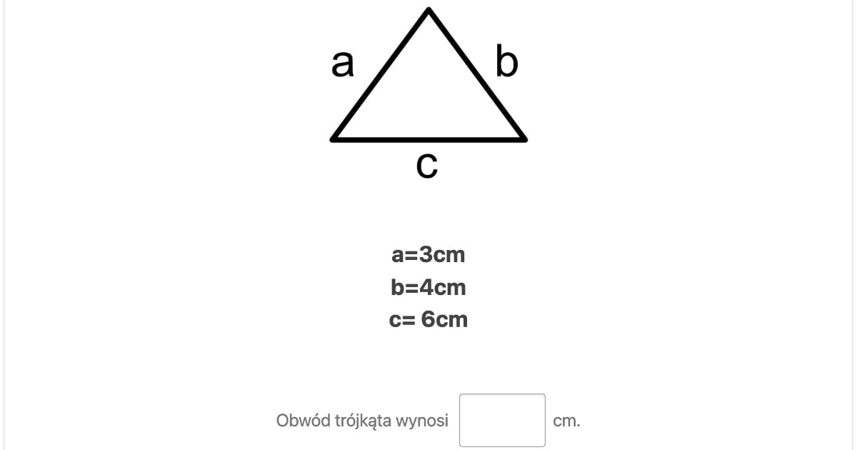 Zadanie: Obwód trójkąta, obwód trapezu