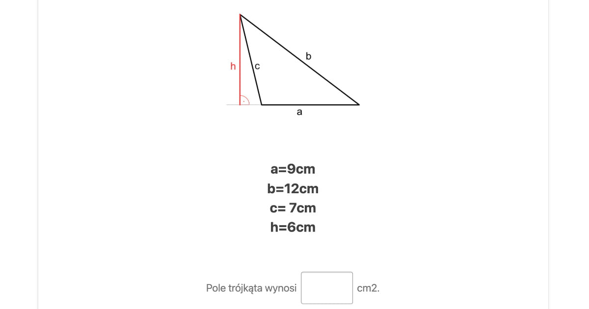 Quiz: Pole trójkąta