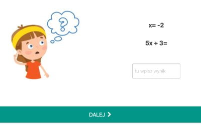 Quiz: Wartości liczbowe wyrażeń algebraicznych