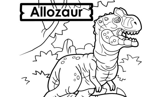 Kolorowanki online: Dinozaur: Groźny Allozaur