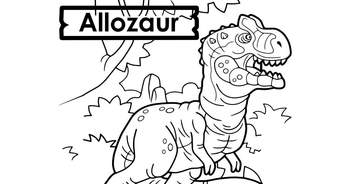 Kolorowanki online: Dinozaur: Groźny Allozaur