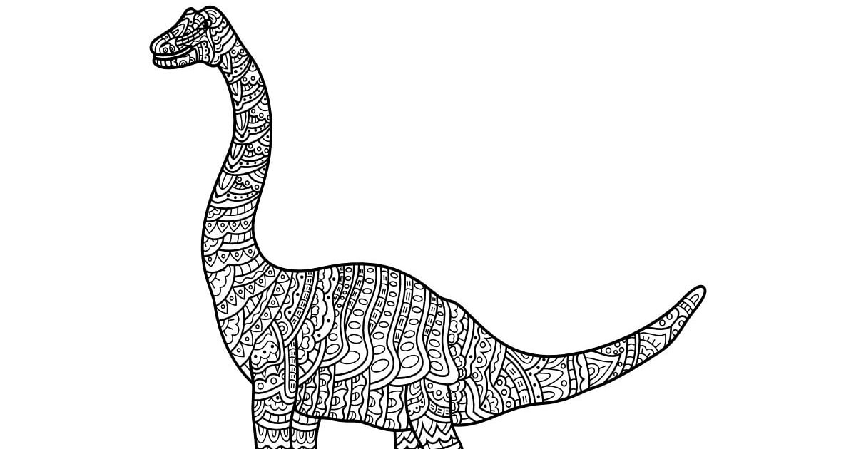 Kolorowanka: Dinozaur dla dorosłych