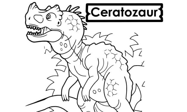 Kolorowanki online: Dinozaur: Drapieżny Ceratozaur