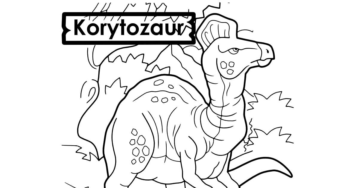 Kolorowanki online: Dinozaur: Roślinożerny Korytozaur