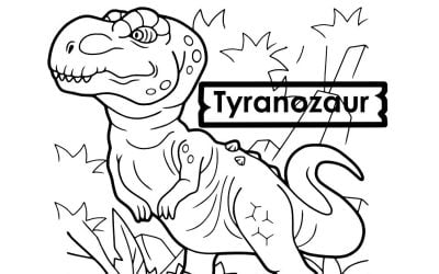 Kolorowanki online: Dinozaur: Mięsożerny Tyranozaur