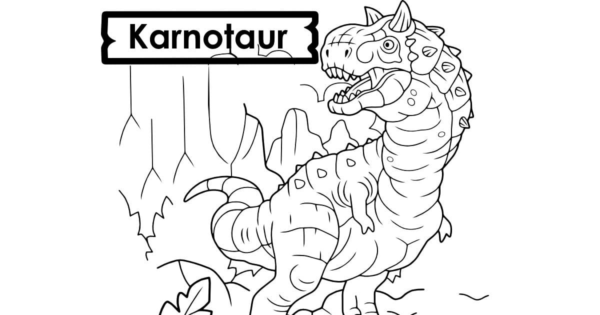 Kolorowanki online: Dinozaur: Karnotaur