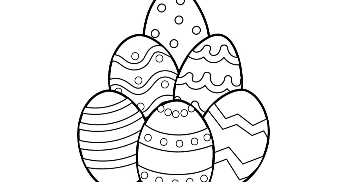 Kolorowanki online: Kolorowe wesołe pisanki