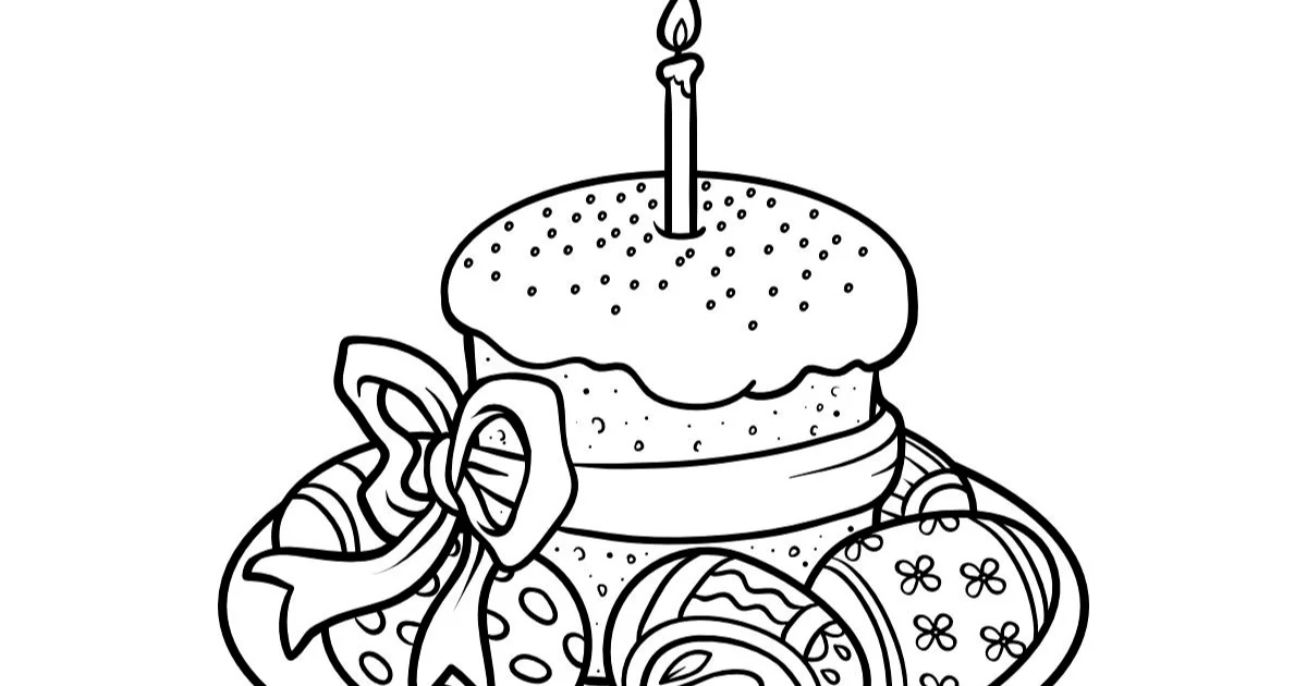 Kolorowanki online: Babka wielkanocna