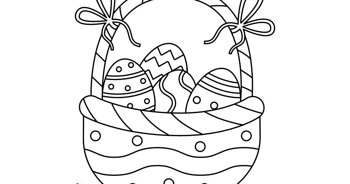 Kolorowanki online: Pisanki w koszyczku
