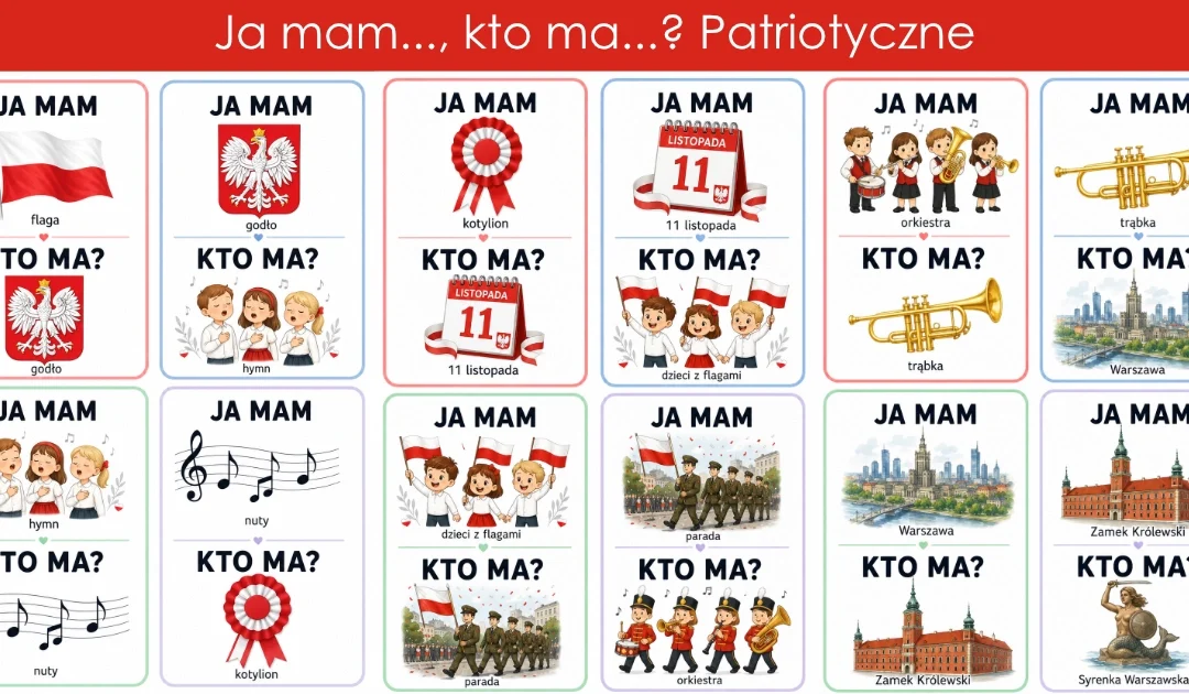Karty pracy: Ja mam, kto ma: Patriotyczne