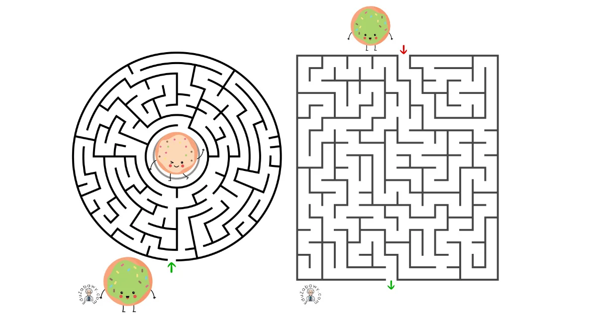 Karty pracy: Labirynty: Tłusty Czwartek