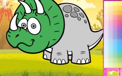 Gra online: Pokoloruj dinozaura