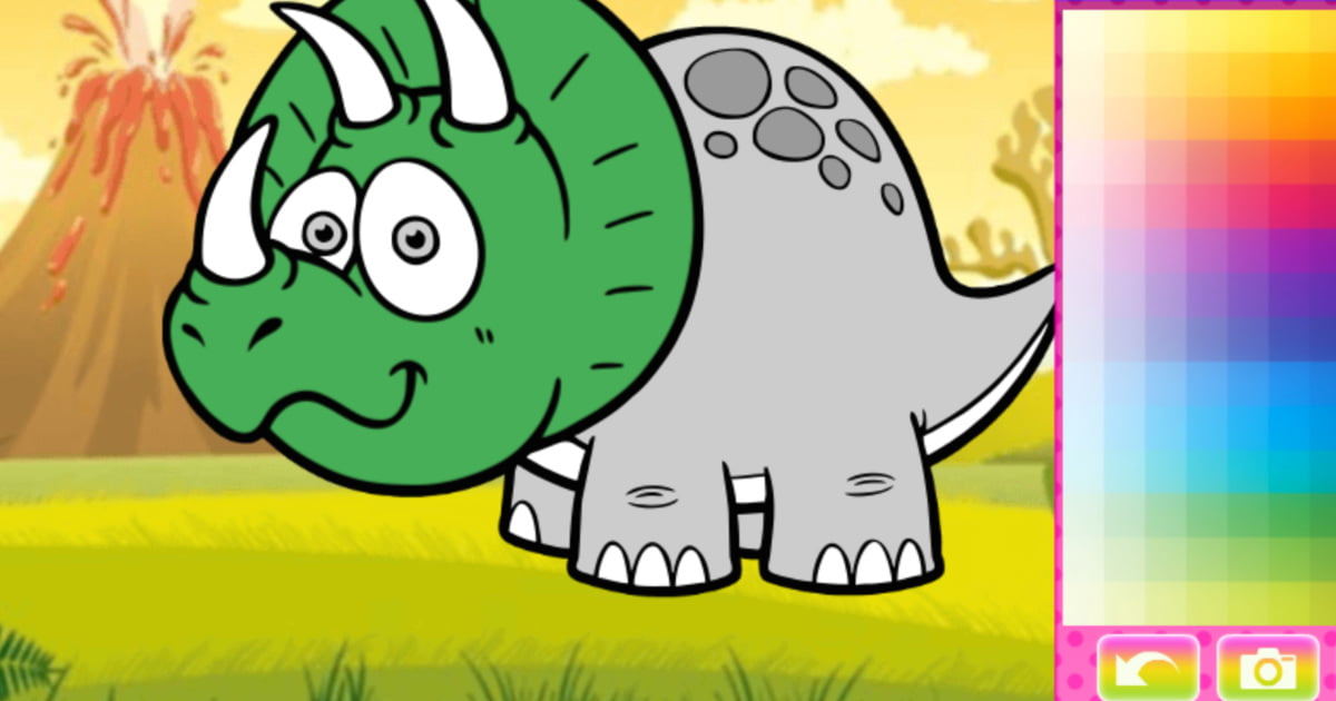 Gra online: Pokoloruj dinozaura