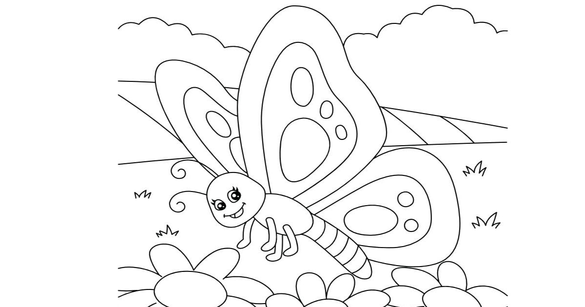 Kolorowanka online: Motylek