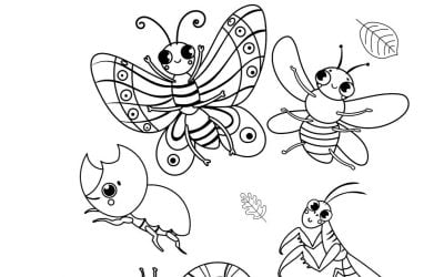 Kolorowanka online: Wiosenne owady