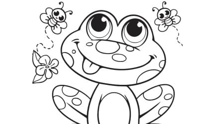Malowanka żaba