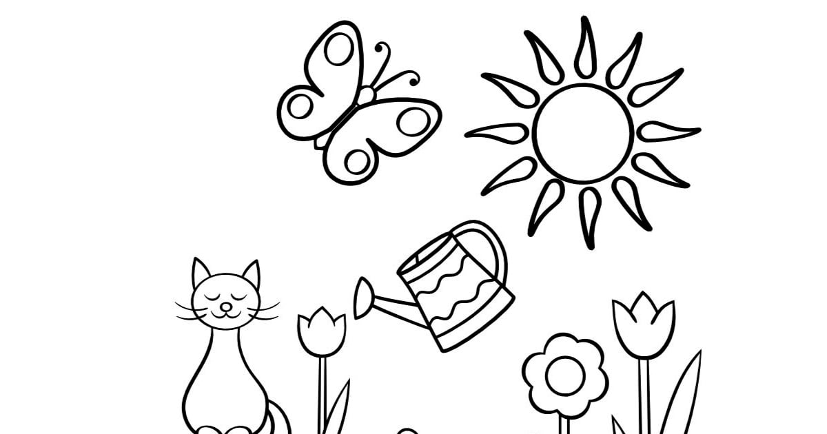 Kolorowanka online: Wiosna w ogródku