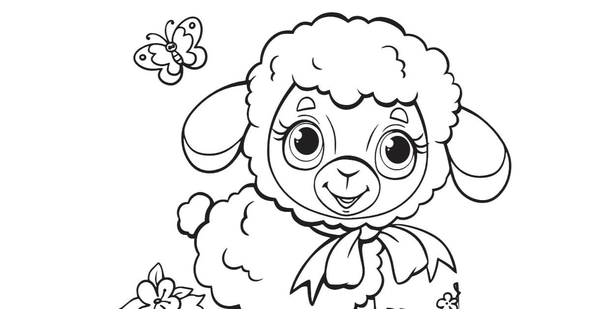 Kolorowanka online: Baranek