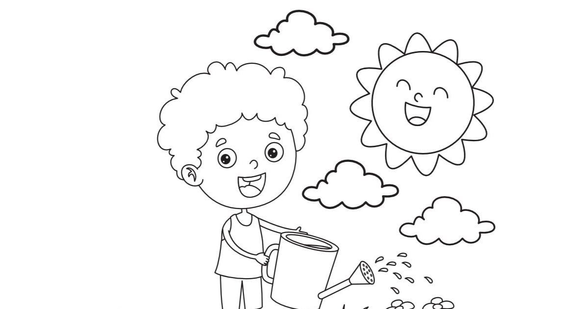 Kolorowanka online: Wiosenny ogród